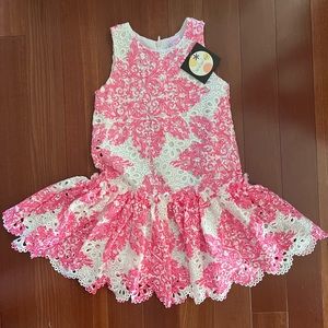 Halabaloo pink/white lace dress